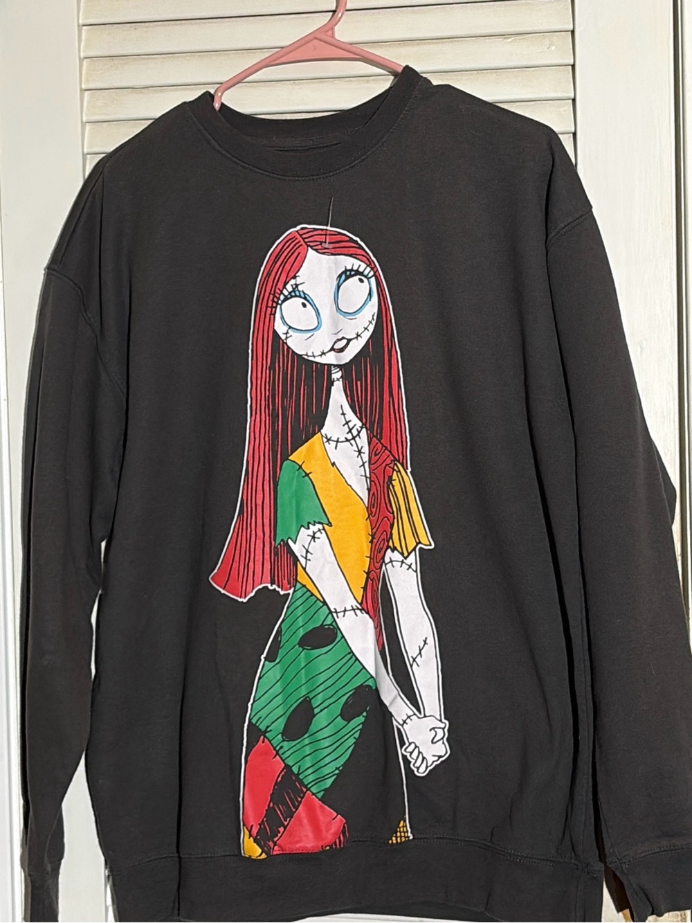 Disney Dark Gray Crewneck Sweater with Sally Graphic
